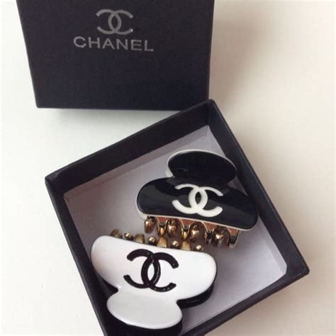 chanel crocodile hair clip|Chanel hair clips.